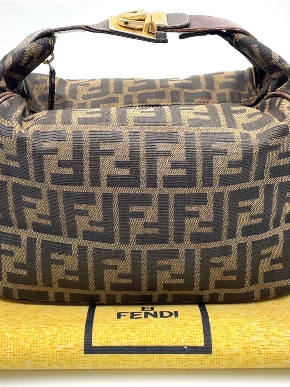 Fendi Black and Bronze Interior Textile
